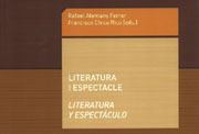 Portada de «Actas del XVIII Simposio de la Sociedad Española de   Literatura General y Comparada». «Literatura y espectáculo». Alicante,   2012.